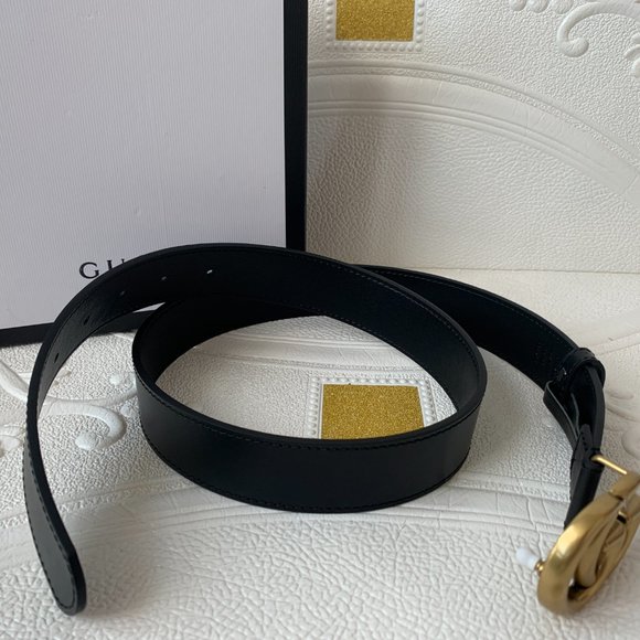 Leather belts with Gucci buckle